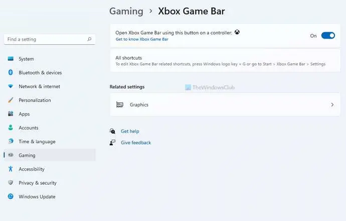 Disable Xbox Game Bar Windows 11